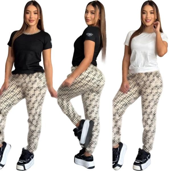 Women's Tracksuits Two Piece Sets Womens Outifits Fashion Designer 2 Pieces Summer Female Top and Pants Suit Sport Activewear Yuga femme clothing S-2XL