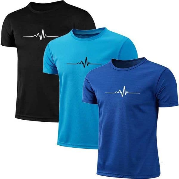 3 Pcs Mens T-shirts Printing Hot Sales Short Sleeve Casual Jogging Sports Quick Drying Clothing Lightweight Men Tees Summer 2025 W250723