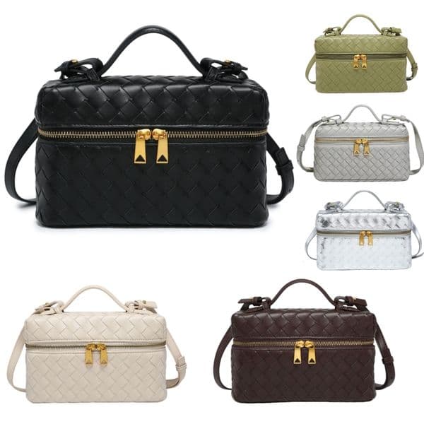 Vanity Genuine Shoulder Bags Bang Intrecciato Leather Cosmetic Case Handmade Woven Cross body Bag purse Purses Handbag designer tote bag