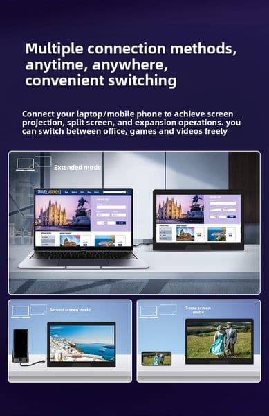 Touch screen 11.6 inch portable display factory direct sales, mobile phone notebook external expansion switch/ps4