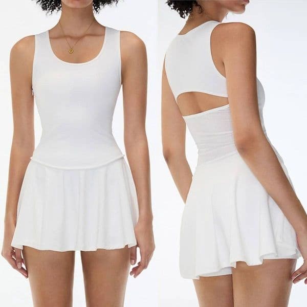 2025 New Women Yoga Jumpsuit Set Sexy Anti Glare One-Piece Hollow Out Gym Push Up Running Sports Tennis Dress