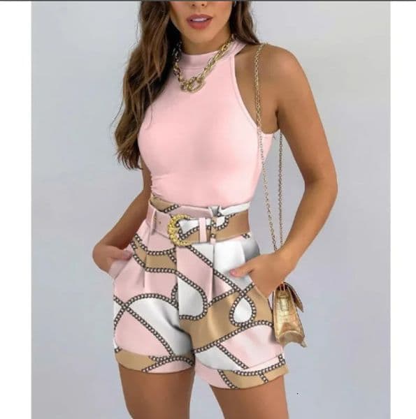 Fashionable Casual Womens Clothing Set seller Independent Station Arrival Short Pants Outfit Ideal for Summer 250723