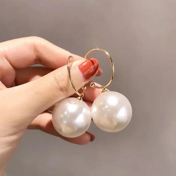 Classic Large Womens Pearl Drop Earrings Girls Hypoallergenic Earrings Elegant Wedding Party Jewelry Gifts 250717