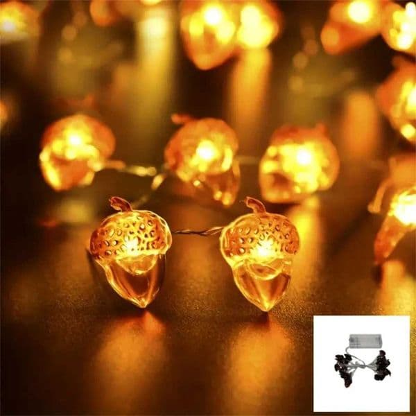 1PC 2M20LED Halloween Pinecone Battery Box Light String excluding battery used for Halloween party room corridor decoration X250724