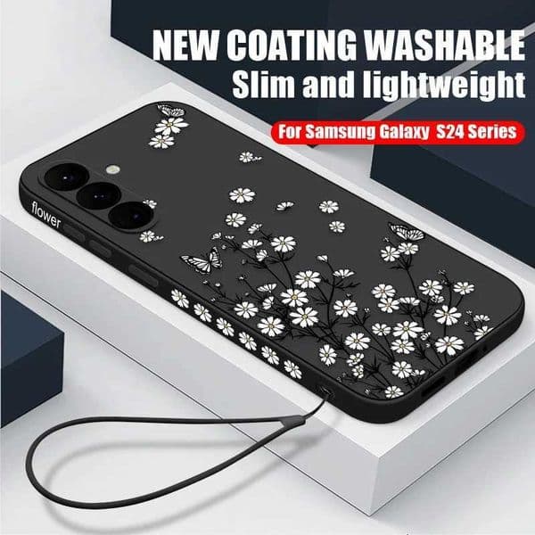 Flower Case For Galaxy S24 S25 S23 S22 Ultra S21 S20 FE A15 A25 A35 A55 A34 A36 A56 A52 A53 A54 5G Coque Lanyard Cover Z250723