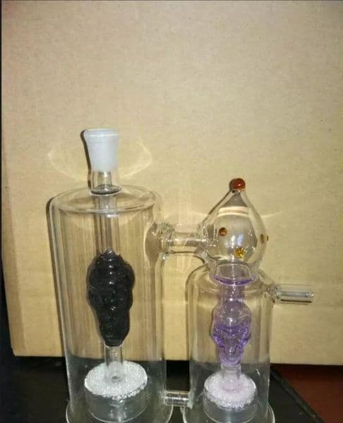 Color twins conjoined pot , Oil Burner Glass Pipes Water Pipes Glass Pipe Oil Rigs Smoking with Dropper Glass Bongs Accesso