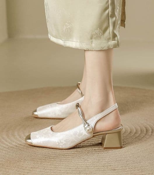 Vintage Low Heel Shoes OL Business Formal Dress Party Woman Mary Jane Shoes Loafers Casual Pointed Toe Shallow Shoes Women Designer Stylish Fashion Single Shoes
