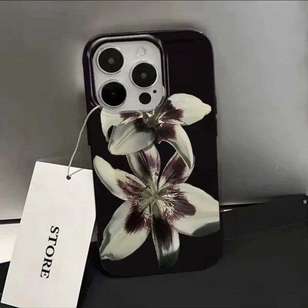 Lily Orchid Flower Print Soft Phone Case For iPhone 15 14 13 12 11 Pro Max XS XR X 7 8 16e 16 Plus SE 2022 Shockproof Cover R250724