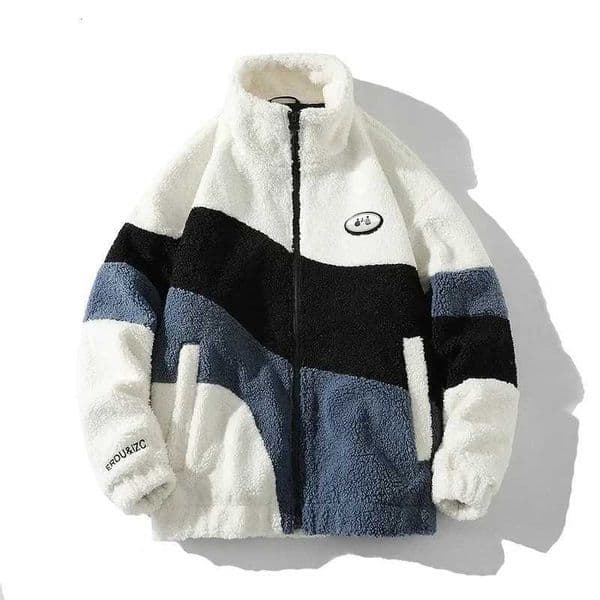 Mens Jacket Oversize Contrast Color Coat Warm Male Outerwear Winter Parka Jacket Mens Clothing X250725