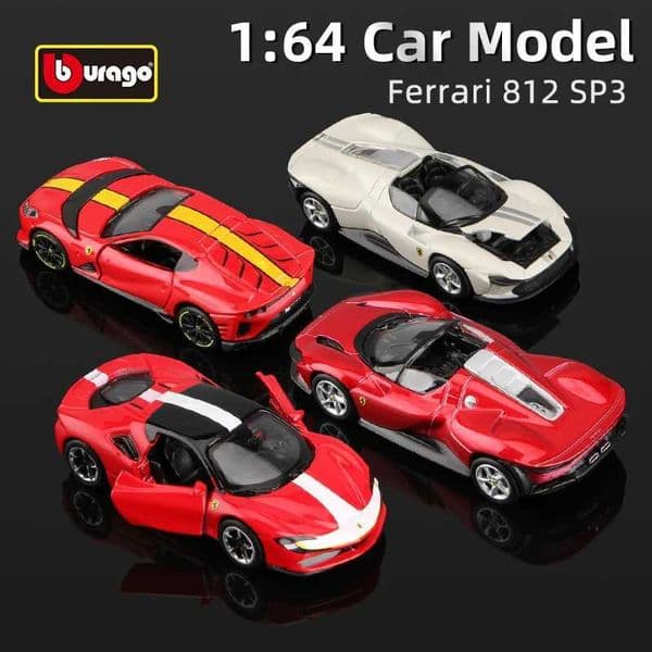 Bburago 1 64 Ferrari Daytona SP3 812Competizione Car Model Alloy Miniature Diecast Vehicles Toy Voiture Gift Collection Z250724