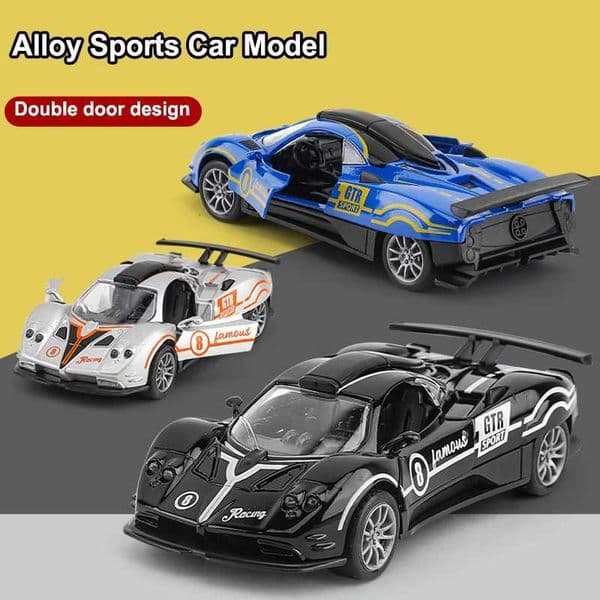 High-simulation Alloy Sports Car Model Double-door Inertia Pull-back Racing Car Toy Desktop Ornaments Childrens Birthday Gift Z250724