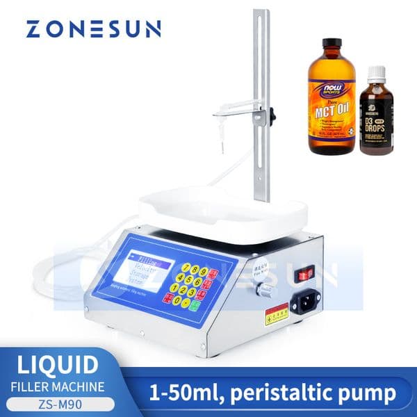 ZONESUN ZS-M90 1-50ml Small Automatic Liquid Weighing Filling Machine