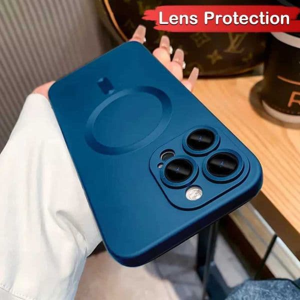 Matte Phone Cases For iPhone 13 11 12 14 15 Pro Max Magnetic Wireless Charging Case Lens Protector Soft Cover R250724
