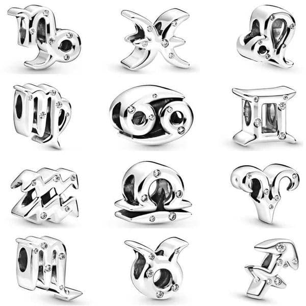 Miniso Hot Selling Twelve Zodiac Signs Charm Bead Women Gift Fit Original 925 Sterling Silver Bracelet DIY Jewelry Accessories XJ250726
