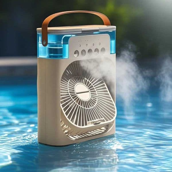 3 Gear Humidifier Fan Air Conditioner Cooler Portable USB Rechargeable Desktop Spray Fans for Office Dormitory Room Cooling R250725