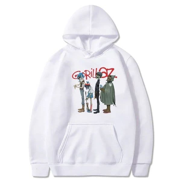 2025 Music Band Gorillaz PUNK ROCK Hoodie Women Hoodie 90s V-neck Hoodie Short Sleeve Hoodie Men Clothes Vintage Clothing 250717