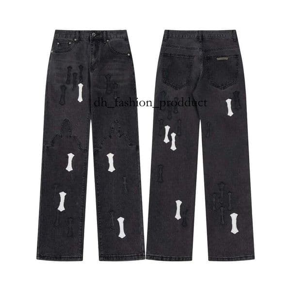 chrome designer jeans for mens baggy jeans stacked jean shorts skinny cross jeans men high quality luxury embroidery denim slim fit jeans 57c