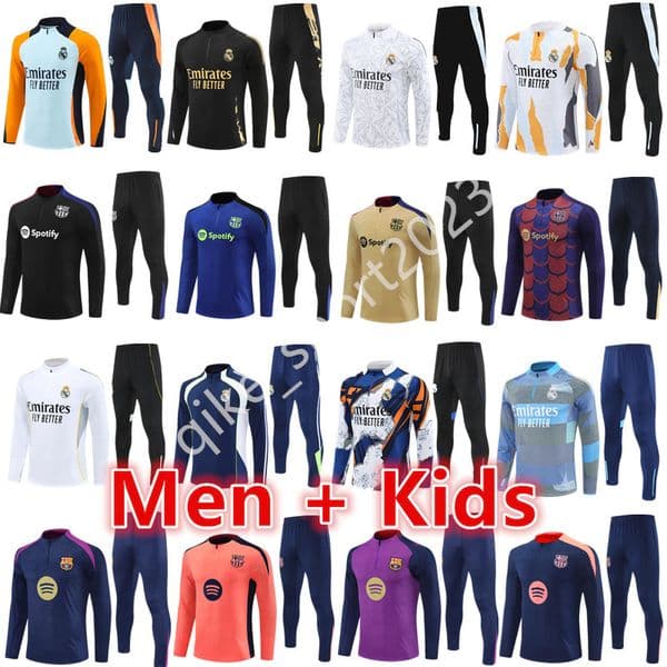2025 2026 BELLINGHAM Madrids soccer tracksuit soccer training suit 24 25 26 LEWANDOWSKI LAMINE YAMAL MBEPPA men kids football sets chandal futbol Survetement Foot