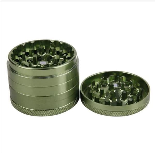 New Creative Manual Pressure Type 63mm Aluminum Alloy Grinder with 4 Layers of Concave and Convex Filling Smoke and Crushed Tobacco