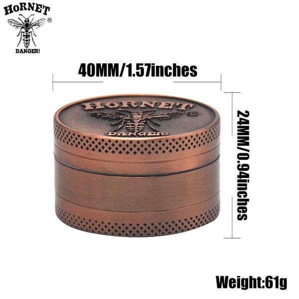 Smoking Pipes New 40mm three-layer red copper smoke grinder with creative pattern