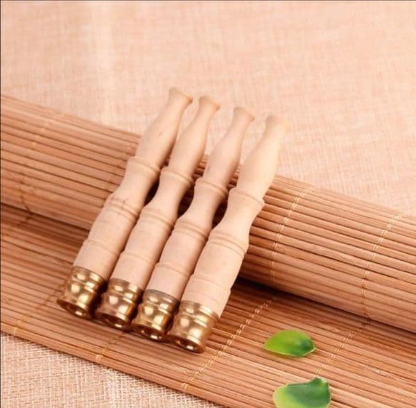 Copper head rod 8mm filter pipe mouth New style creative boxwood round tail solid wood mouthpiece accessories