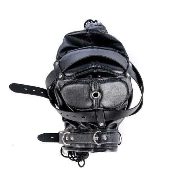 Fetish Full Head Hood Couple Adult Cosplay Games PU Leather Sexy Mask Hood Halloween Party Bondage Face Cover Role Play Costumes XJ250728