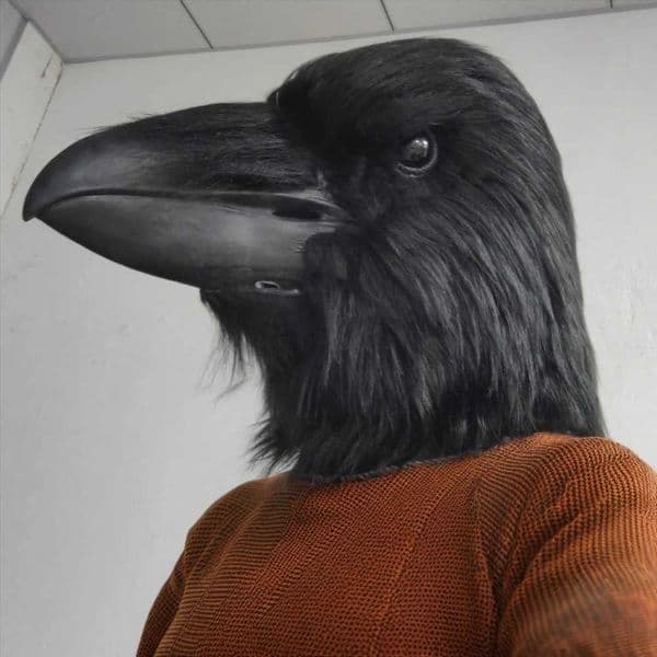 Funny Bird Mask Black Latex Cosplay Crow Masks Horror Beak Adult Halloween Cosplay Prop Fancy Dress Toys Masquerade Joker Mask XJ250728