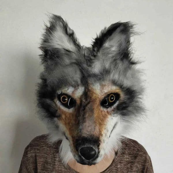 Dog Latex Mask Plush Toys Carnival Cosplay Party Props Adult Full Face Disguise Halloween Costume Funny Fur Animal Wolf Masks M250728