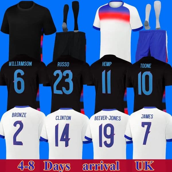 2025 England football shirt Williamson Soccer Jersey Russo Bronze FODEN Saka Toone KANE RICE FODEN 2026 National Team Home White Away Men Kid Women Men Kids Kit