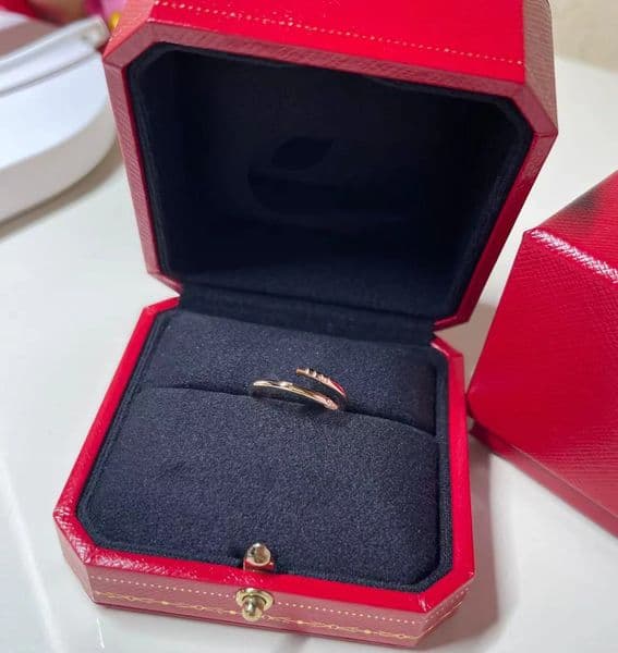 Luxurys Rings Brand Top Quality Sterling Silver Pink Nose Round Ring For Women 986 Designer Jewelry Party Gift Size 6 7 8 9 10 11