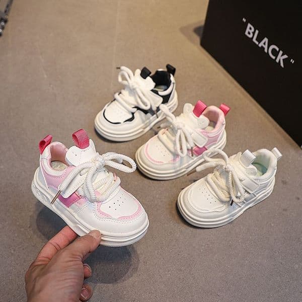 Children's Sneakers Kids Fashion Design White Non-slip Casual Shoes Littlesprouts Boys Girls Running Sneakers Toddlers Outdoor Shoes Sizes US5.5C-US12.5C L0718