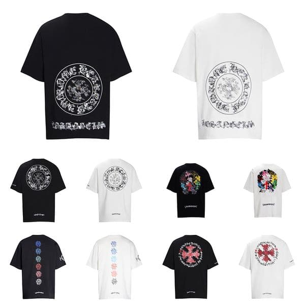2026 Tees Chrome Tshirt Summer fashion Mens Womens Designers T Shirts Tops Cotton Clothing Polos High Quality Clothes