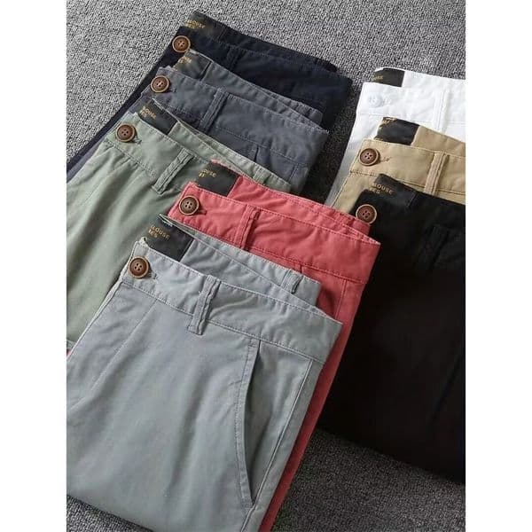 High-Quality Summer Casual Shorts Mens Slim Straight Three-Quarter Shorts Mens Trendy Versatile Four-Quarter Shorts