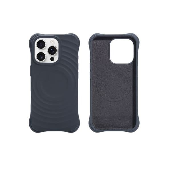 Fast Shipping Ripple Wavy Design Trend Pure Color Liquid Soft Silicone Phone Sublimate Cover Case for 16 Pro Max With magnetic Ai button