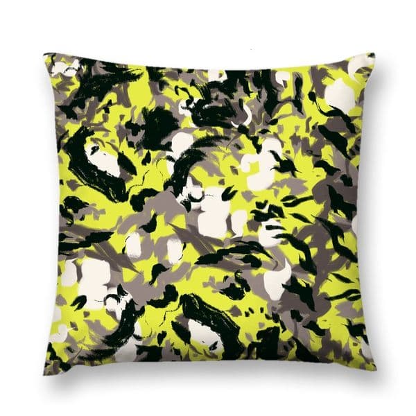 ddmythur Plush pillowcase Pillow cover with good-looking patterns yellow and camouflage cam camo pattern on a white background pillow