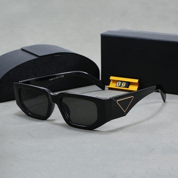 Sunglasses Designer Sunglasses for Women Side letters metal triangle Sunglasses For Men sunglasses Outdoor Beach peephole metal frame good