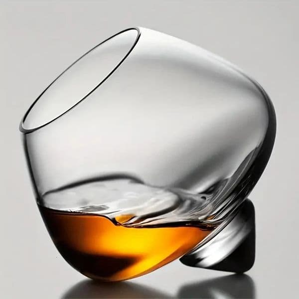 250ml Whisky Glasses Belly Beer Rotating Glass Red Wine Spinning Whiskey Rolling Liquor y Shaking Cup Home Rock Bar Decor 250729