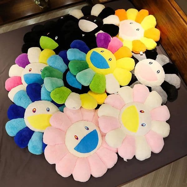 CushionDecorative Pillow Colorful Home Sofa Smiley Face Sun Petal Cushion Throw Pillow Flower Cartoon Creative Chair Cushion Room Bedroom Floor Cushion