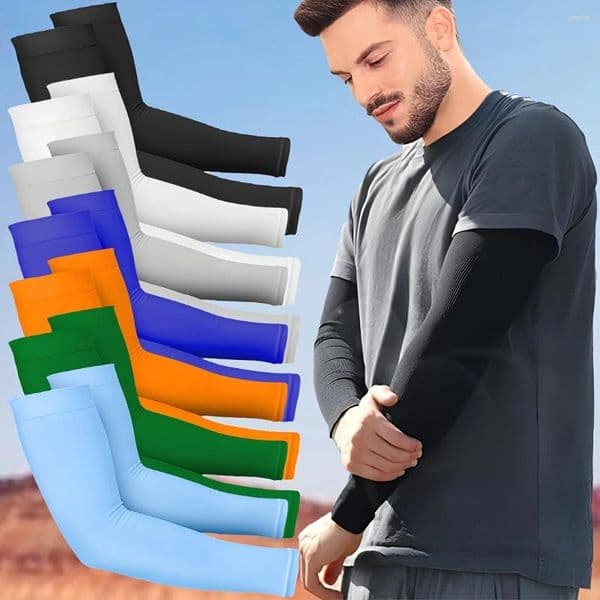 Knee Pads 7 Pairs Of Breathable Sunshade Arm Covers Unisex Glove Sleeves Suitable For Outdoor Sports Such As Driving Playing Golf Fish