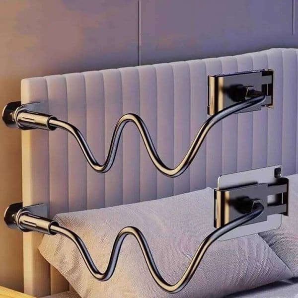 Phone Holder Stand Lazy Headrest Bed Overhead Adjustable Clip With 360-Degree Rotation & Non-Slip Bracket For Home