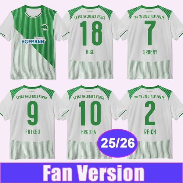 25 26 SpVgg Greuther Furth Mens Soccer Jerseys CALHANOGLU MICHALSKI JUNG DIETZ HRGOTA SRBENY CONSBRUCH Home Football Shirts Uniforms