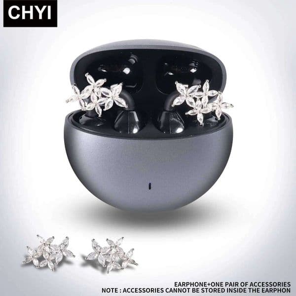 OWS Clips Bluetooth 5.4 With 1 Pair Zircon Clip Earrings Suit Ipx4 Waterproof Non In Ear True Wireless Headphones