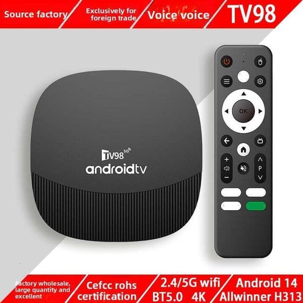 Tv98 ATV MAX Set-Top Allwinner H313 Dual Wifi Bluetooth Android 13 TV Box Internet Player