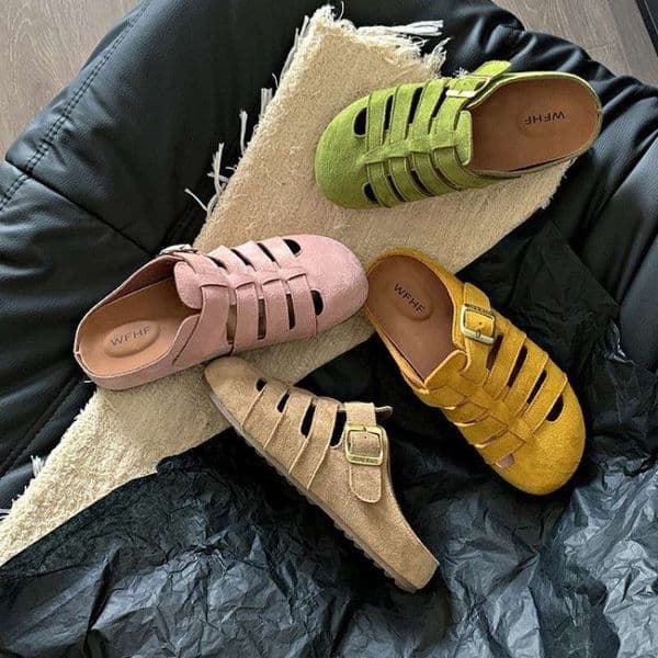 fashion Summer Women, Thick-Soled Soft-Soled Roman-Style Mules, Half Flip-Flops For Outerwear