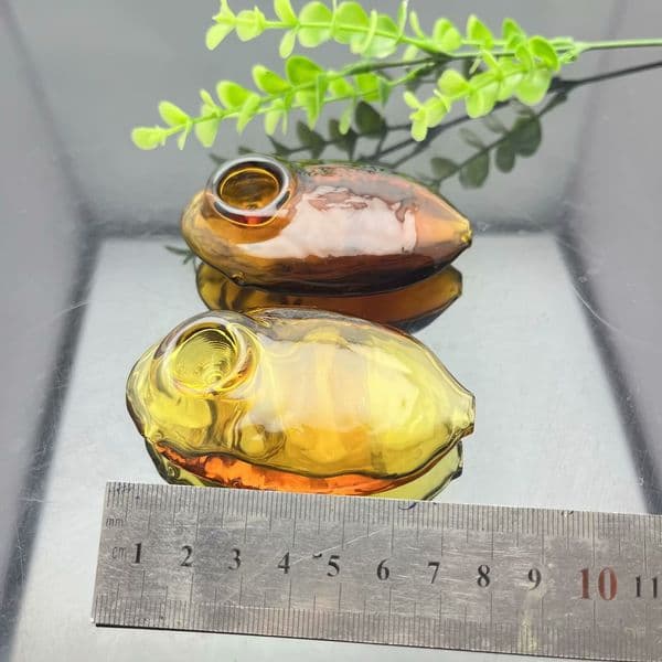 Smoking pipes Ball Glass Oil Burner Pipe Smoking Bowl Classic bongs Flat shaped thickened colored glass pipe nozzle for European and American smoking accessories