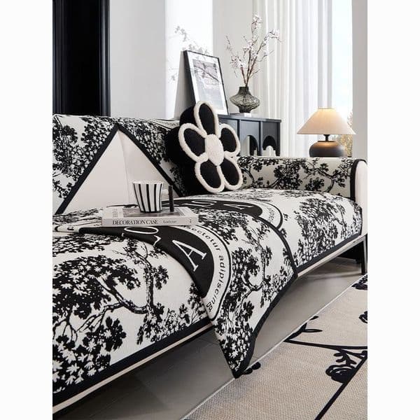 Designer Blanket Non-Slip Sectional Covers L Shape Resistant Slipcover for Furniture Bed Couch Sofa Warm Flower ddmythur