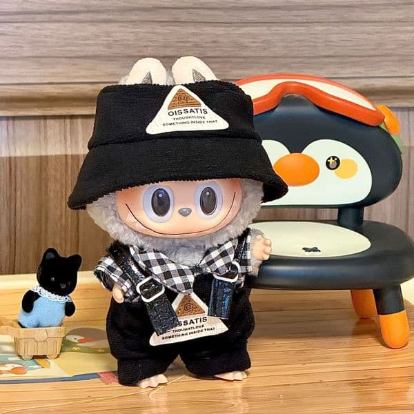 Labubu Sitting Party Baby Clothes First and Second Generation Blind Box with Labubu Cloth Clothes Labubu Baby Clothes Plush Vinyl Face Zimom