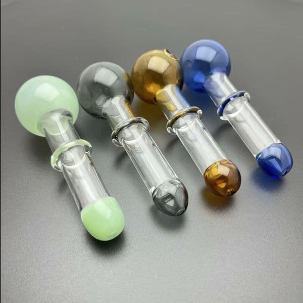 Smoking pipes Ball Glass Oil Burner Pipe Smoking Bowl Classic bongs Classic single round enlarged colored foam glass pipe