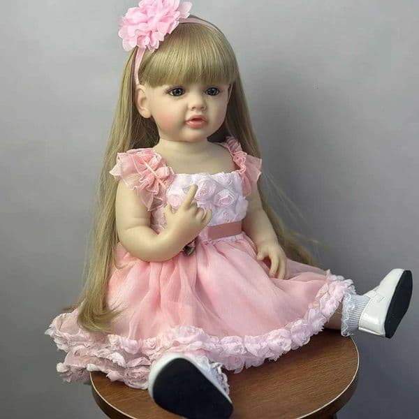 1pc 22in/55cm Reborn Doll Teen Full Body Soft Vinyl Lifelike Can Stand Princess Girl Doll Teen Babe Teen Birthday Gift XJ250730