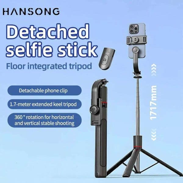 Foldable Selfie Stick Doule LED Fill Light with Wireless Bluetooth Remote Desktop Tripod Stand For iOS Android Smartphone Holder